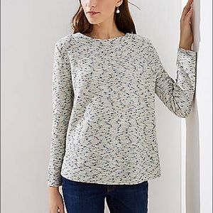LOFT Shimmer Boucle Sweatshirt Top sz XL